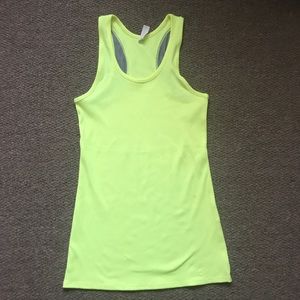 Under armor neon yellow workout tank